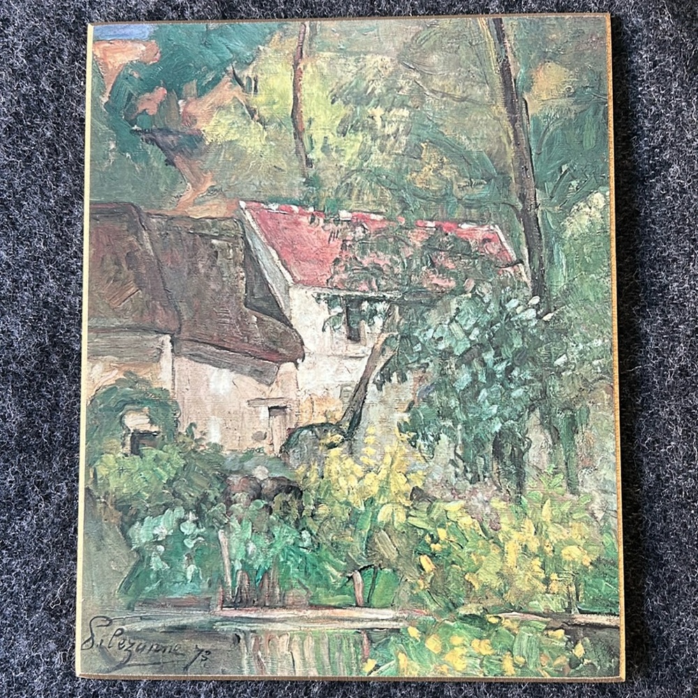 Vintage Print  1977 the House of  Pere Lacroix oil painting Paul Ce’zanne 1873